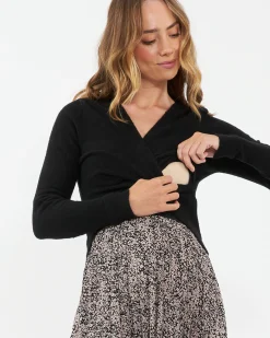 Willa Nursing Knit Black