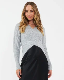 Willa Nursing Knit Silver Marle