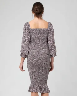 Willow Shirred Dress  Black